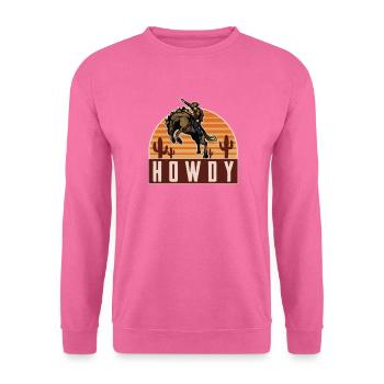 Cowboy Western Country Western Cheval Rodéo - Sweat-shirt Unisexe - rose - Devant