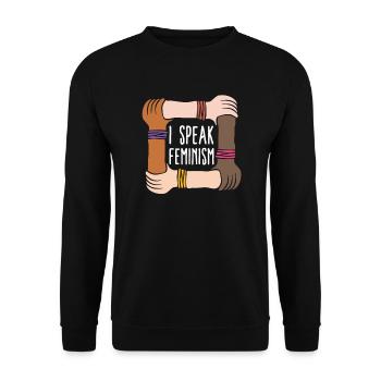 Féminisme Féministe Féministe - Sweat-shirt Unisexe - noir - Devant - Alina (178cm) & Michal (187cm)
