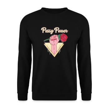Feminism Woman Power Feminist - Unisex Sweatshirt - black - Front - Alina (178cm) & Michal (187cm)