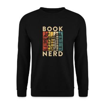Rat de bibliothèque livre lecture rat de bibliothèque - Sweat-shirt Unisexe - noir - Devant - Alina (178cm) & Michal (187cm)