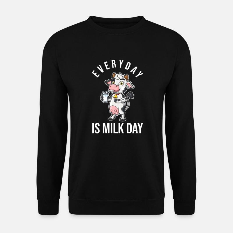 Milch Rohmilch Vollmilch - Unisex Pullover - Schwarz