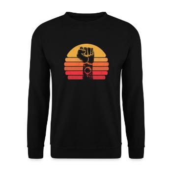 Feminism Woman Power Feminist - Unisex Sweatshirt - black - Front - Alina (178cm) & Michal (187cm)