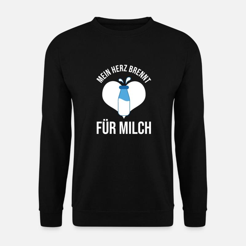 Milch Rohmilch Vollmilch - Unisex Pullover - Schwarz
