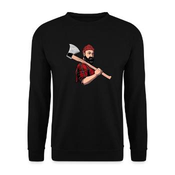 Bûcheron Forester Forester Menuisier - Sweat-shirt Unisexe - noir - Devant - Alina (178cm) & Michal (187cm)