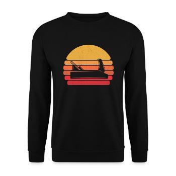 Retro carpenter woodworker carpenter joiner - Unisex Sweatshirt - black - Front - Alina (178cm) & Michal (187cm)