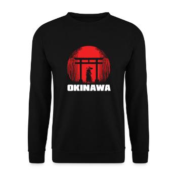 Japanische Kunst Okinawa Japan - Unisex Pullover - Schwarz - Vorne - Alina (178cm) & Michal (187cm)