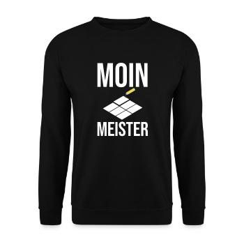 Fliesenleger Handwerker Geselle Meister Bodenleger - Unisex Pullover - Schwarz - Vorne - Alina (178cm) & Michal (187cm)