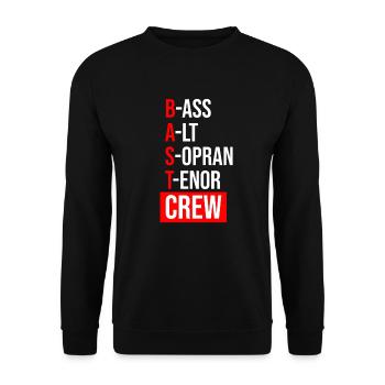 Chor Chorprobe Chorsänger Singen - Unisex Pullover - Schwarz - Vorne - Alina (178cm) & Michal (187cm)