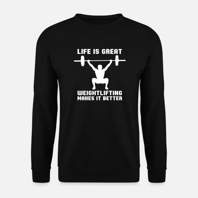 Haltérophilie haltérophile haltère - Sweat-shirt Unisexe - noir