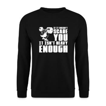 Weightlifting Weightlifter Barbell - Unisex Sweatshirt - black - Front - Alina (178cm) & Michal (187cm)