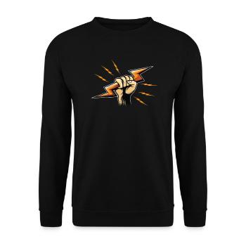 Electrician Electronics Technician Master Electrician - Unisex Sweatshirt - black - Front - Alina (178cm) & Michal (187cm)