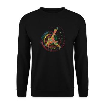 Capoeira fight dance Brazil martial arts - Unisex Sweatshirt - black - Front - Alina (178cm) & Michal (187cm)