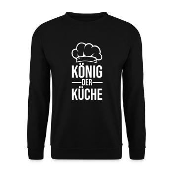 Koch Küchenchef Hobbykoch Küche Chef Chefkoch - Unisex Pullover - Schwarz - Vorne - Alina (178cm) & Michal (187cm)