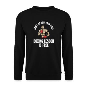 Boxing boxing boxer - Unisex Sweatshirt - black - Front - Alina (178cm) & Michal (187cm)