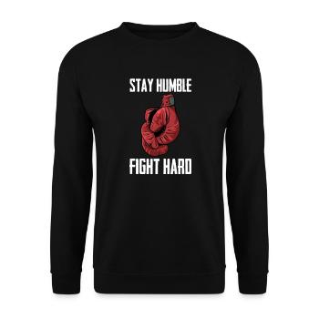 Boxing boxing boxer - Unisex Sweatshirt - black - Front - Alina (178cm) & Michal (187cm)