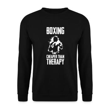 Boxing boxing boxer - Unisex Sweatshirt - black - Front - Alina (178cm) & Michal (187cm)