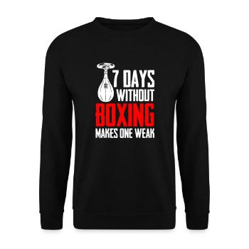 Boxing boxing boxer - Unisex Sweatshirt - black - Front - Alina (178cm) & Michal (187cm)