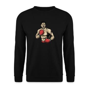 Boxing boxing boxer - Unisex Sweatshirt - black - Front - Alina (178cm) & Michal (187cm)