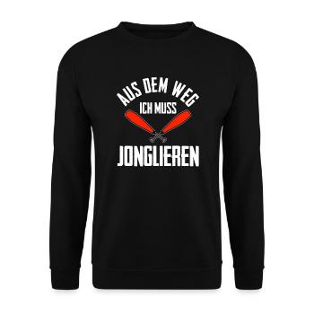 Jonglieren Jongleur - Unisex Pullover - Schwarz - Vorne - Alina (178cm) & Michal (187cm)