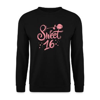 Sweet 16e anniversaire - Sweat-shirt Unisexe - noir - Devant - Alina (178cm) & Michal (187cm)