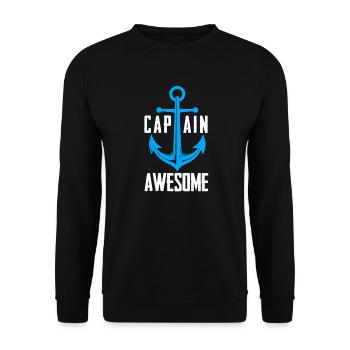 Voile Voile Anker Capitaine Awesome - Sweat-shirt Unisexe - noir - Devant - Alina (178cm) & Michal (187cm)