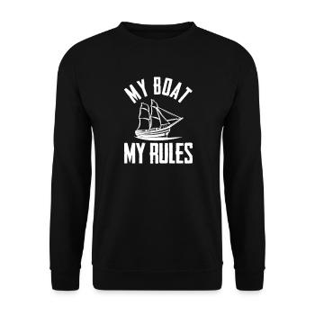 Voilier voilier capitaine naviguer - Sweat-shirt Unisexe - noir - Devant - Alina (178cm) & Michal (187cm)