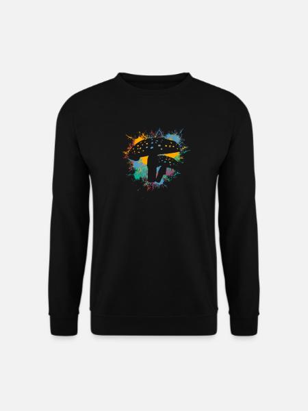 Mushroom mushroom collector Schwammerl mushroom hunter collector - Unisex Sweatshirt - black