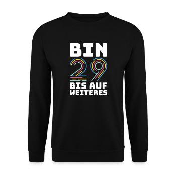 Geschenk 30. Geburtstag - Dreißigster 30 Jahre Alt - Unisex Pullover - Schwarz - Vorne - Alina (178cm) & Michal (187cm)