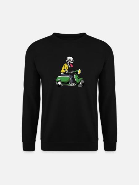 Motorroller Mofa Moped Roller - Unisex Pullover - Schwarz