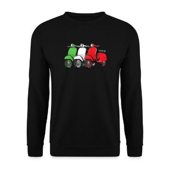 Scooter Mofa Moped Roller - Unisex Sweatshirt - black - Front - Alina (178cm) & Michal (187cm)