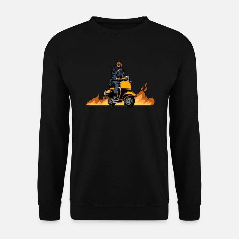 Motorroller Mofa Moped Roller - Unisex Pullover - Schwarz