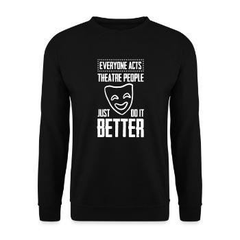 Théâtre Théâtre - Sweat-shirt Unisexe - noir - Devant - Alina (178cm) & Michal (187cm)