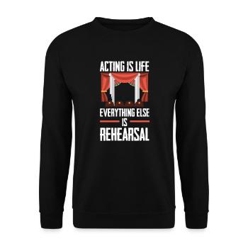 Théâtre Théâtre - Sweat-shirt Unisexe - noir - Devant - Alina (178cm) & Michal (187cm)