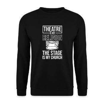Théâtre Théâtre - Sweat-shirt Unisexe - noir - Devant - Alina (178cm) & Michal (187cm)
