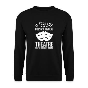 Théâtre Théâtre - Sweat-shirt Unisexe - noir - Devant - Alina (178cm) & Michal (187cm)