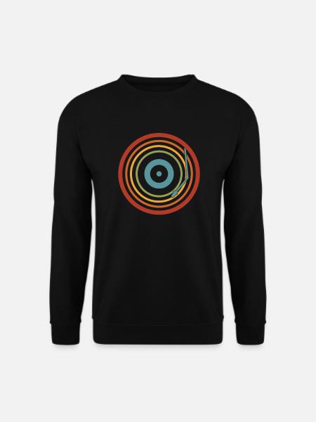 Retro Vinyl Record Record Collector - Unisex Sweatshirt - black