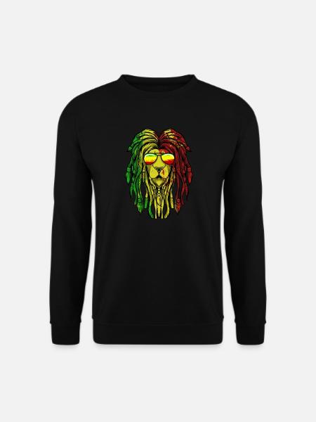 Reggae Music Lion Rasta Rastafari - Unisex Sweatshirt - black