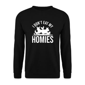 Vegan Veganismus Gemüse Veganer - Unisex Pullover - Schwarz - Vorne - Alina (178cm) & Michal (187cm)