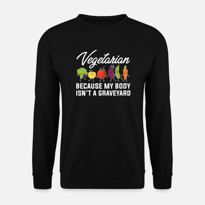 Veggie Gemüse Vegetarisch Vegetarier - Unisex Pullover - Schwarz