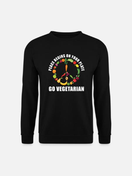 Veggie Gemüse Vegetarisch Vegetarier - Unisex Pullover - Schwarz