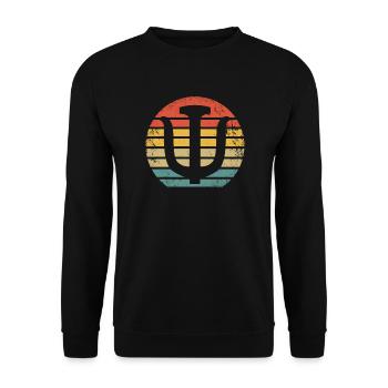 Retro Psychotherapie Vintage Psychotherapeut - Unisex Pullover - Schwarz - Vorne - Alina (178cm) & Michal (187cm)