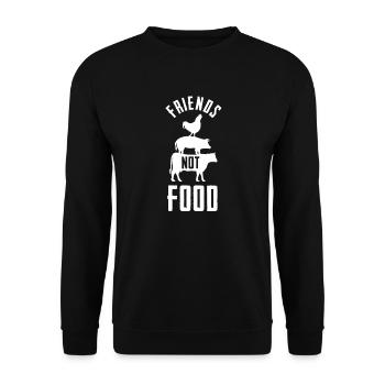Vegan Veganismus Gemüse Veganer - Unisex Pullover - Schwarz - Vorne - Alina (178cm) & Michal (187cm)