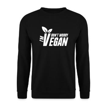 Vegan Veganismus Gemüse Veganer - Unisex Pullover - Schwarz - Vorne - Alina (178cm) & Michal (187cm)