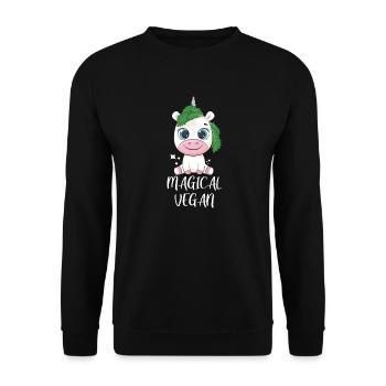 Vegan Veganismus Gemüse Veganer - Unisex Pullover - Schwarz - Vorne - Alina (178cm) & Michal (187cm)