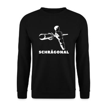 Tischfußball Kickern Tischkicker Wuzzler - Unisex Pullover - Schwarz - Vorne - Alina (178cm) & Michal (187cm)