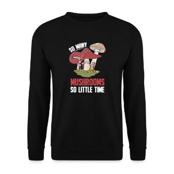 Mushroom picker Sponge Mushroom picker Mushroom finder collector - Unisex Sweatshirt - black - Front - Alina (178cm) & Michal (187cm)