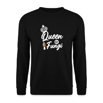 Mushroom picker Sponge Mushroom picker Mushroom finder collector - Unisex Sweatshirt - black - Front - Alina (178cm) & Michal (187cm)