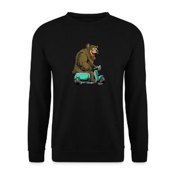 Scooter scooter mobylette scooter - Sweat-shirt Unisexe - noir - Devant - Alina (178cm) & Michal (187cm)
