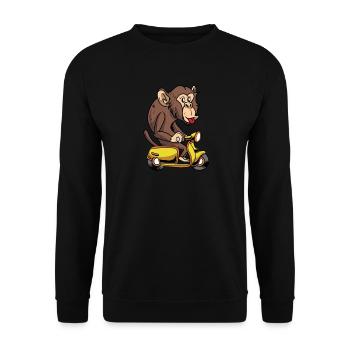 Scooter scooter mobylette scooter - Sweat-shirt Unisexe - noir - Devant - Alina (178cm) & Michal (187cm)