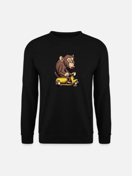 Motorroller Mofa Moped Roller - Unisex Pullover - Schwarz